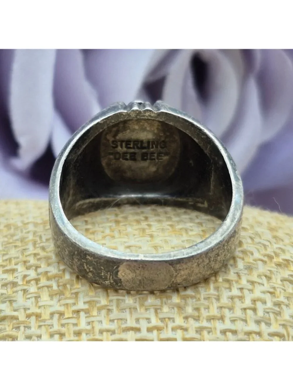 Vintage Dee Bee USN Navy Ring Sterling Silver 12.7g Size 10 Anchor Military